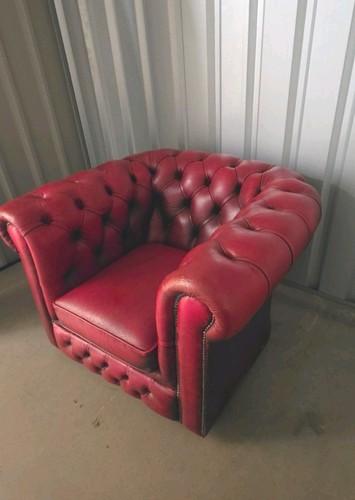 Chesterfield leather armchair - leather,