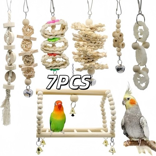 7pcs parrot toys - parrot, budgie