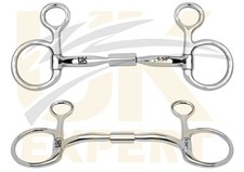 Uk Expert Hanging Cheek Comfort Barrel Baucher Bits, Comfy Myler Snaffle Action