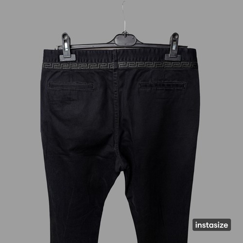 Versace black jeans straight - black,