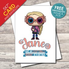PERSONALISED Luna Lovegood Glasses Birthday Card | Funko Pop, Harry Potter fan
