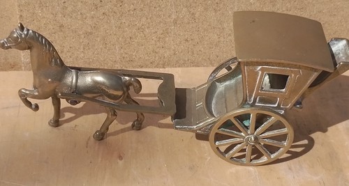 Vintage old solid brass - vintage, horse
