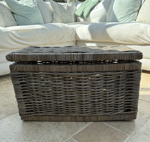Rattan rectangular lidded - rectangular,