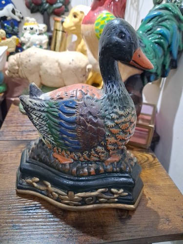 Vintage cast iron duck - iron,