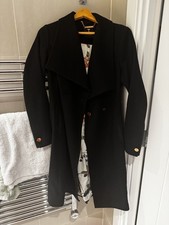 Ted Baker Black Coat, Size: 3 (UK 12)