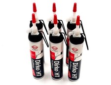 6 x Elring Dirko HT Black Silicone Gasket Sealant - 200ml