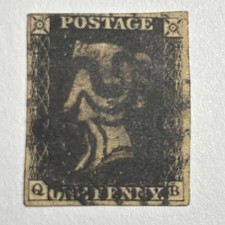 Sg2 1840 penny black - qv,
