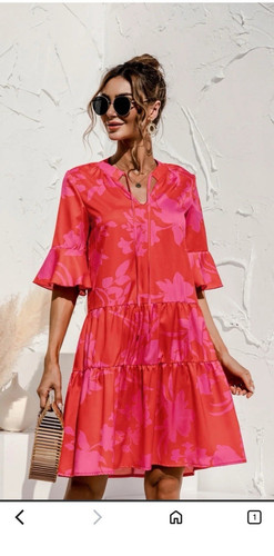 Qincao floral tiered dress - qincao,