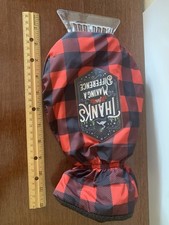 Ice Red Buffalo Plaid Mitt