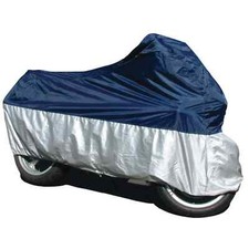 Bike It Deluxe Heavy Duty Rain Cover Blue Silver XL Fits 1200cc Plus  BC16710