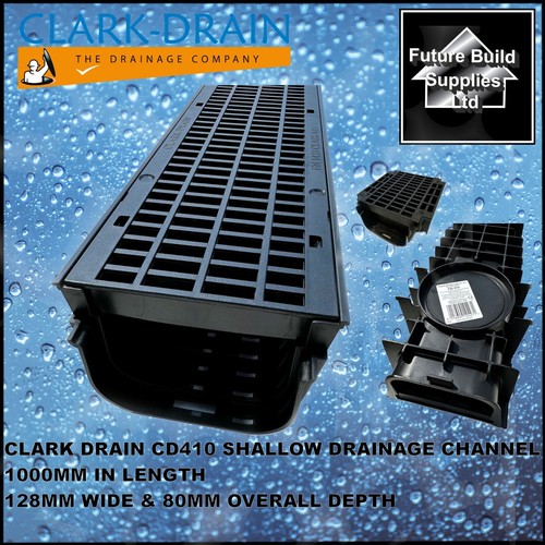 Shallow flow clark drain - flow, heavy