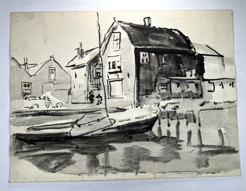 Vtg impressionism watercolor - impressionism,