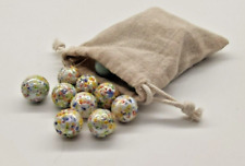 33 x Round Glass Marbles Cloth