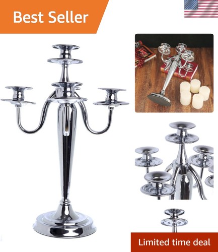 Traditional silver candelabra - silver,