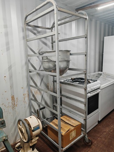Bakers trolley with trays - trolley, on