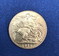 1910 Full Gold Sovereign King Edward VII