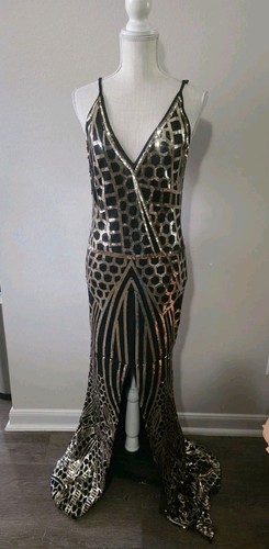 Long slit prom dress - slit, m