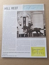 GEOFF LEWIS HORSE RACING LEGEND HAND-SIGNED MILL REEF PHOTOCARD (1)