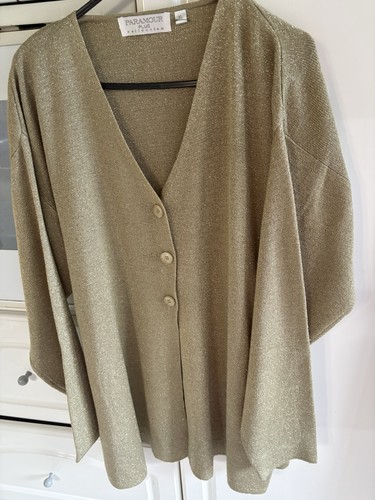 Paramour gold cardigan - gold,