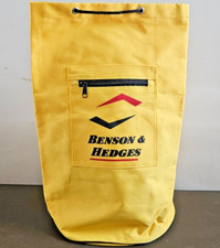 Benson & Hedges Travel Bag with Shoulder Straps, Yellow, VINTAGE, RARE, UNUSED
