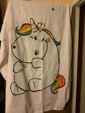 duvet cover set single pink white with  1 pillowcase size 53 width x 79-1/2 L