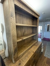 GREATLY REDUCED ! INDIGO PLANK BOOKCASE Excellent Cond. Free Standing/Mounted.