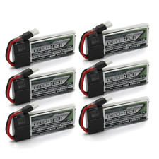 6pcs Turnigy Nano-Tech 300mAh 1S LiPo Battery Pack 3.7V 45C 90C (Molex Connector
