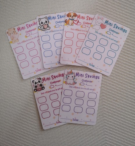 Mini savings challenge - savings, cards