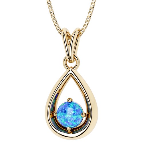 Oravo blue opal teardrop - opal, in