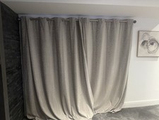 Dunelm Fully Lined Grey Eyelet