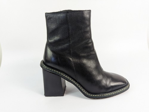 Topshop black leather block - topshop,