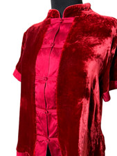 MONSOON Women Red Vintage Asian Style Blouse Top, size L, eur 44