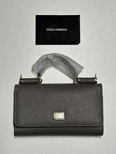 Dolce Gabbana Grey Crossbody Mini Sicily Von Wallet