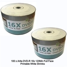 100 x Arita Ritek DVD-R 16x