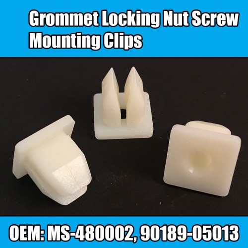 10x clips 10x8mm white plastic - 10x,