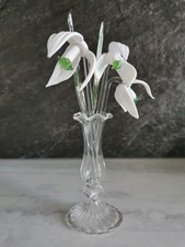 Vintage Glass Flowers Snowdrop