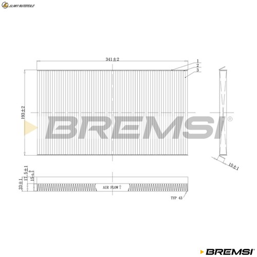 Filter interior air fc1537c - interior,