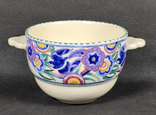 Vintage Poole Pottery Bowl ~ Floral & Bird Design ~ Impressed Stamp ~ (?) c.1930