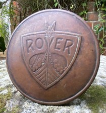 Vintage Original Old Solid Copper Rover Car Hood Wheel Mascot Petroliana Sign