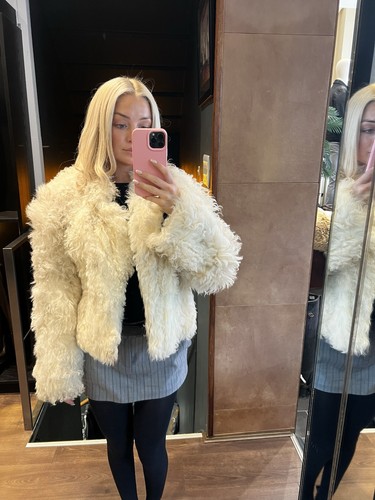 Real sheepskin jacket - sheepskin, lined