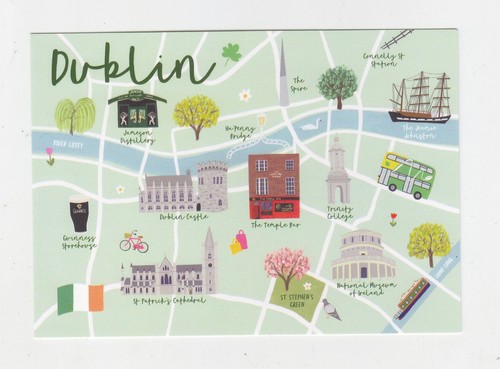 Mint map postcard dublin - postcard, of