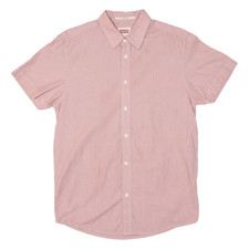 Mens Shirt Red Pinstripe S