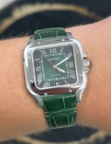 Cartier santos green - santos, dial