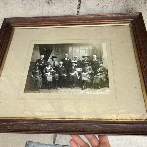 Antique oak frame with - antique,