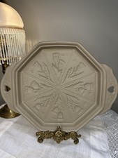 Vintage Thistle Shortbread Pan – Octagonal Stoneware Baking Mold,Brown Bag Style