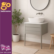 Modern Warm Grey Vanity Unit &