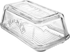 Glass Butter Dish 250G Capacity Durable Bpa-Free Keeps Butter Fresh Longer Dishw