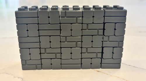 Lego 100 1x2 dark stone - x,