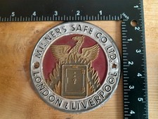 Antique pressed Aluminium Safe Plaque  Milner