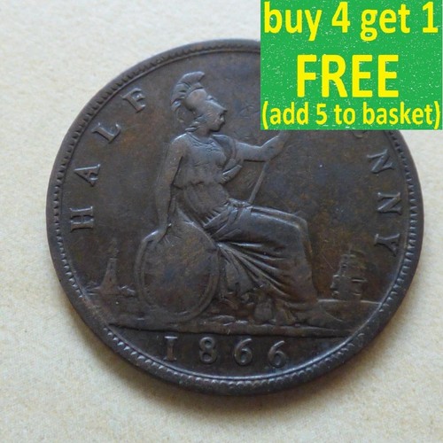 Queen victoria half penny - queen,